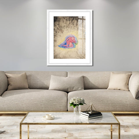 INVIN ART Framed Canvas Giclee Print Art Barnet Och Modern by Hilma Af Klint Wall Art Living Room Home Office Decorations