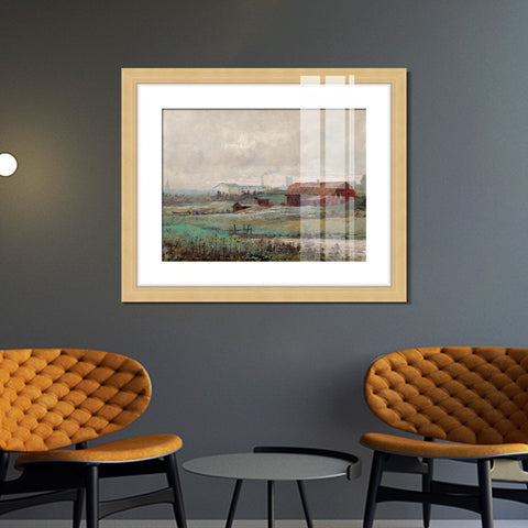 INVIN ART Framed Canvas Giclee Print Art Motiv Fran Stockholms UTKANT by Hilma Af Klint Wall Art Living Room Home Office Decorations