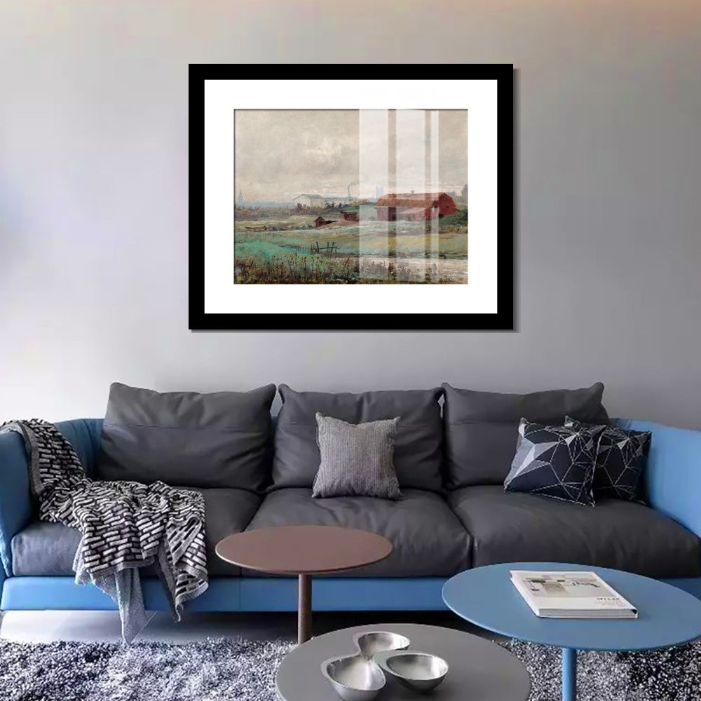 INVIN ART Framed Canvas Giclee Print Art Motiv Fran Stockholms UTKANT by Hilma Af Klint Wall Art