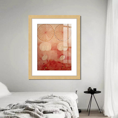 INVIN ART Framed Canvas Giclee Print Art Group IV,The Ten Largest,No.9,Old Age by Hilma Af Klint Wall Art Living Room Home Office Decorations