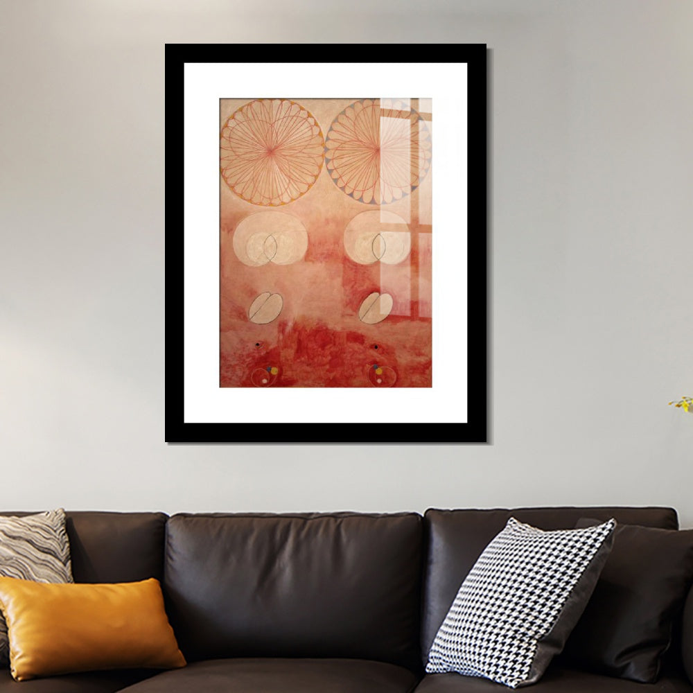 INVIN ART Framed Canvas Giclee Print Art Group IV,The Ten Largest,No.9,Old Age by Hilma Af Klint Wall Art