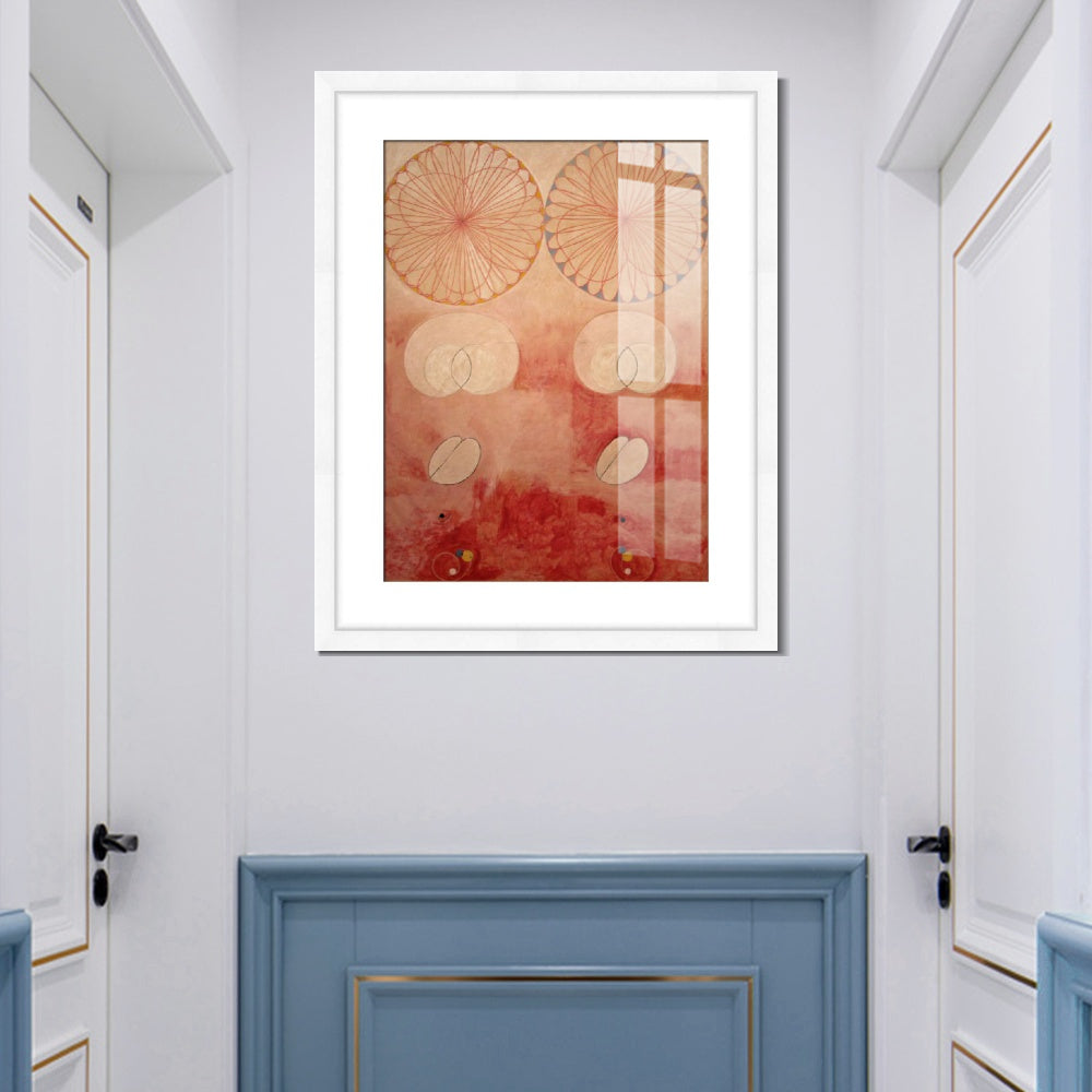 INVIN ART Framed Canvas Giclee Print Art Group IV,The Ten Largest,No.9,Old Age by Hilma Af Klint Wall Art