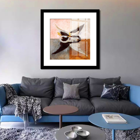 INVIN ART Framed Canvas Giclee Print Art Svanen 1914 Old Master by Hilma Af Klint Wall Art Living Room Home Office Decorations
