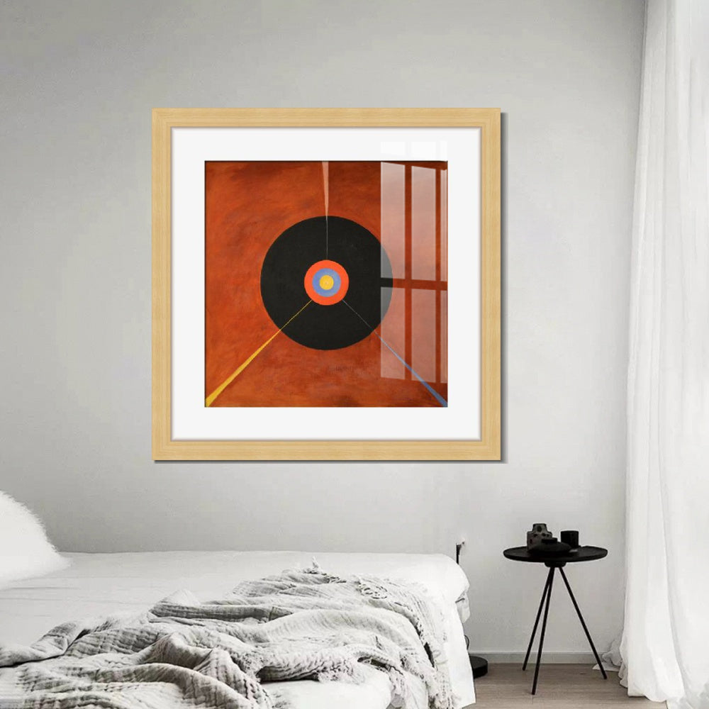 INVIN ART Framed Canvas Giclee Print Art The Swan No.18 by Hilma Af Klint Wall Art