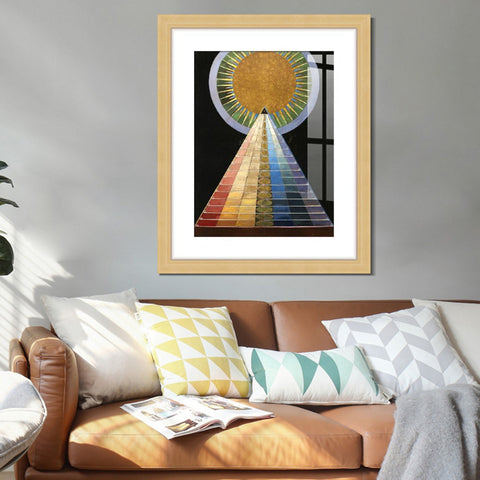 INVIN ART Framed Canvas Giclee Print Art Altarpiece No.1 by Hilma Af Klint Wall Art Living Room Home Office Decorations