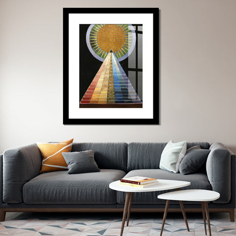 INVIN ART Framed Canvas Giclee Print Art Altarpiece No.1 by Hilma Af Klint Wall Art Living Room Home Office Decorations