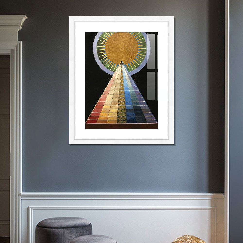 INVIN ART Framed Canvas Giclee Print Art Altarpiece No.1 by Hilma Af Klint Wall Art