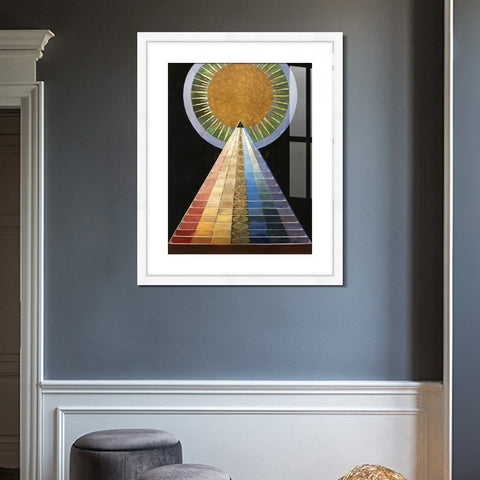 INVIN ART Framed Canvas Giclee Print Art Altarpiece No.1 by Hilma Af Klint Wall Art Living Room Home Office Decorations