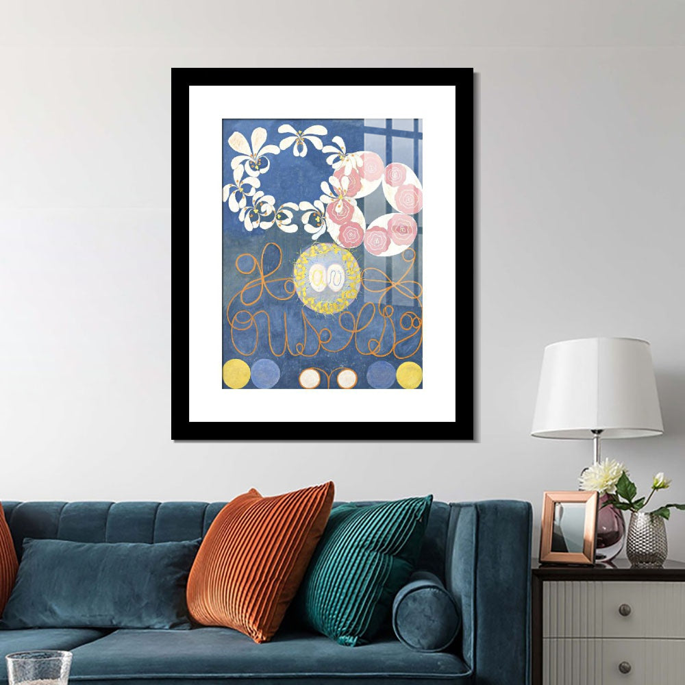 INVIN ART Framed Print Canvas Giclee Art Childhood Group iv,1907 by Hilma Af Klint Wall Art Office