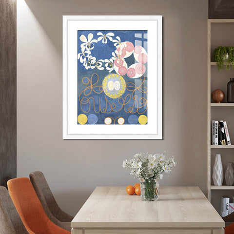 INVIN ART Framed Print Canvas Giclee Art Childhood Group iv,1907 by Hilma Af Klint Wall Art Office Living Room Home Decorations