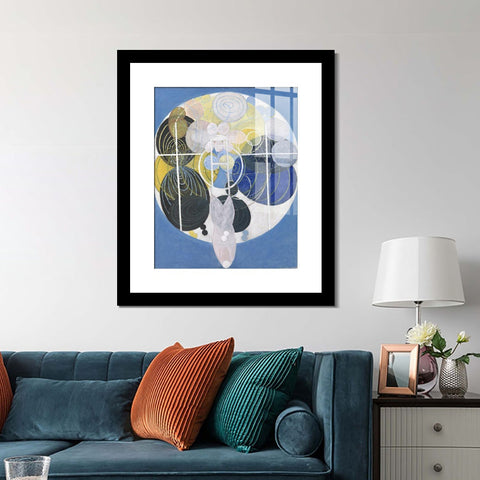 INVIN ART Framed Print Canvas Giclee Art Figure No. 5 Group 3 Series wu,1907 by Hilma Af Klint Wall Art Office Living Room Home Decorations