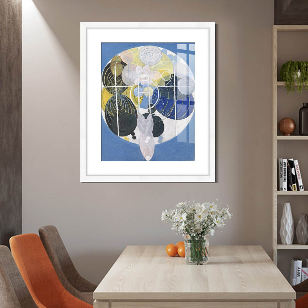 INVIN ART Framed Print Canvas Giclee Art Figure No. 5 Group 3 Series wu,1907 by Hilma Af Klint Wall Art Office