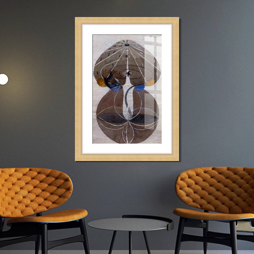 INVIN ART Framed Print Canvas Giclee Art No Date Untitled 02 by Hilma Af Klint Wall Art Office
