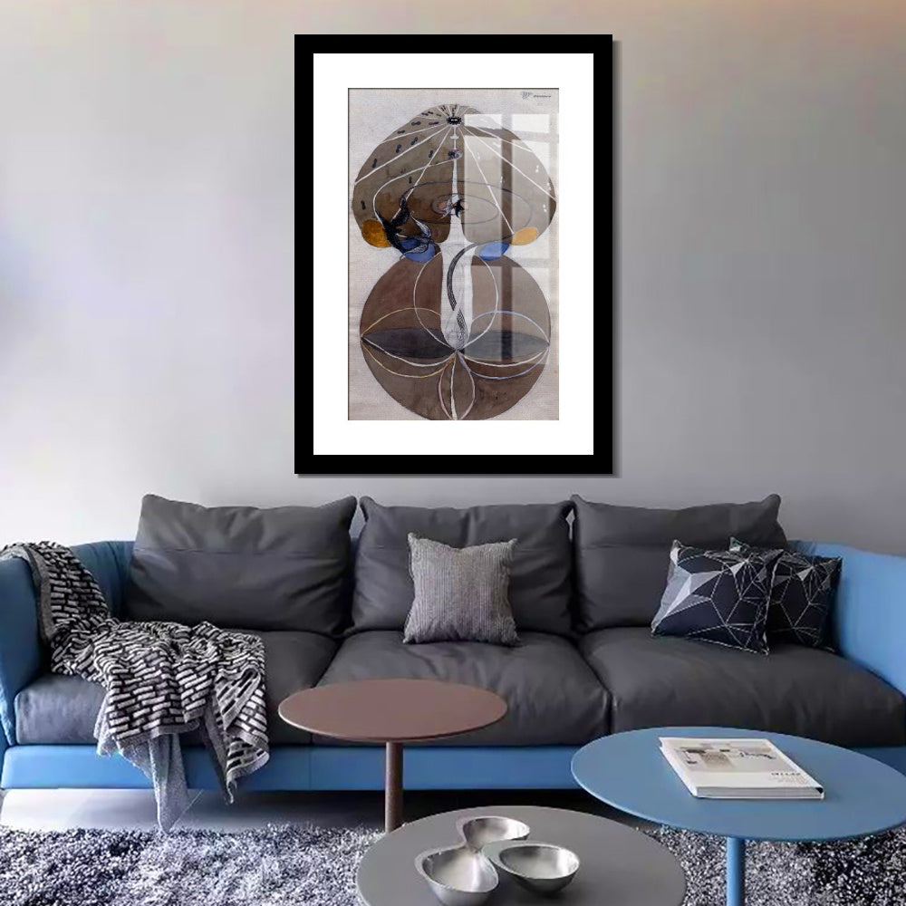 INVIN ART Framed Print Canvas Giclee Art No Date Untitled 02 by Hilma Af Klint Wall Art Office