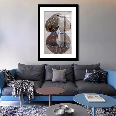 INVIN ART Framed Print Canvas Giclee Art No Date Untitled 02 by Hilma Af Klint Wall Art Office Living Room Home Decorations