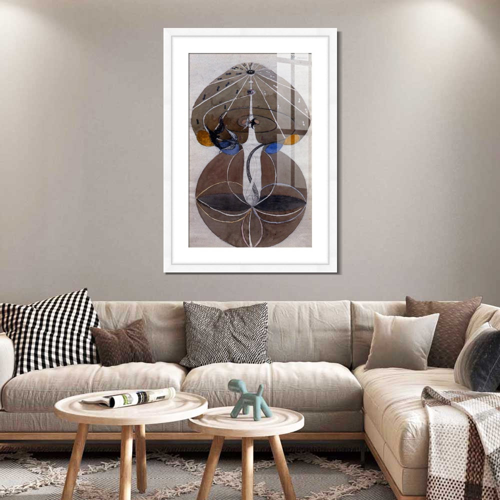 INVIN ART Framed Print Canvas Giclee Art No Date Untitled 02 by Hilma Af Klint Wall Art Office
