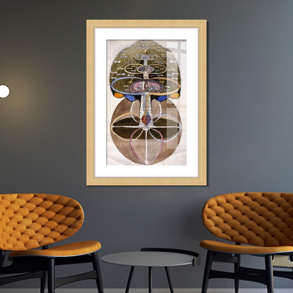 INVIN ART Framed Print Canvas Giclee Art No Date Untitled 05 by Hilma Af Klint Wall Art Office