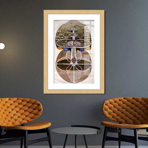 INVIN ART Framed Print Canvas Giclee Art No Date Untitled 05 by Hilma Af Klint Wall Art Office Living Room Home Decorations