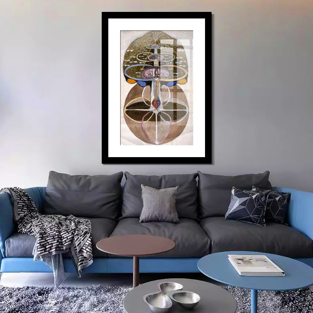 INVIN ART Framed Print Canvas Giclee Art No Date Untitled 05 by Hilma Af Klint Wall Art Office