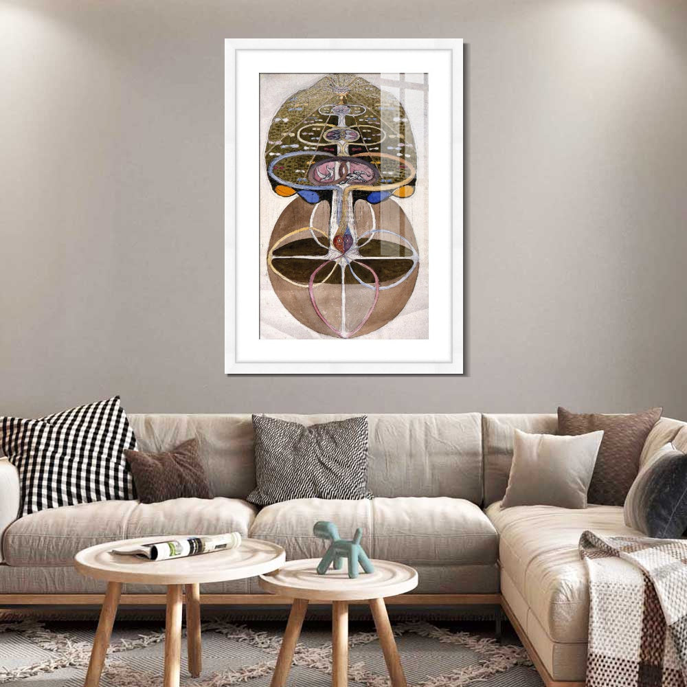 INVIN ART Framed Print Canvas Giclee Art No Date Untitled 05 by Hilma Af Klint Wall Art Office