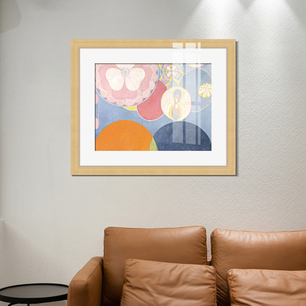 INVIN ART Framed Print Canvas Giclee Art Series#38 by Hilma Af Klint Wall Art Office