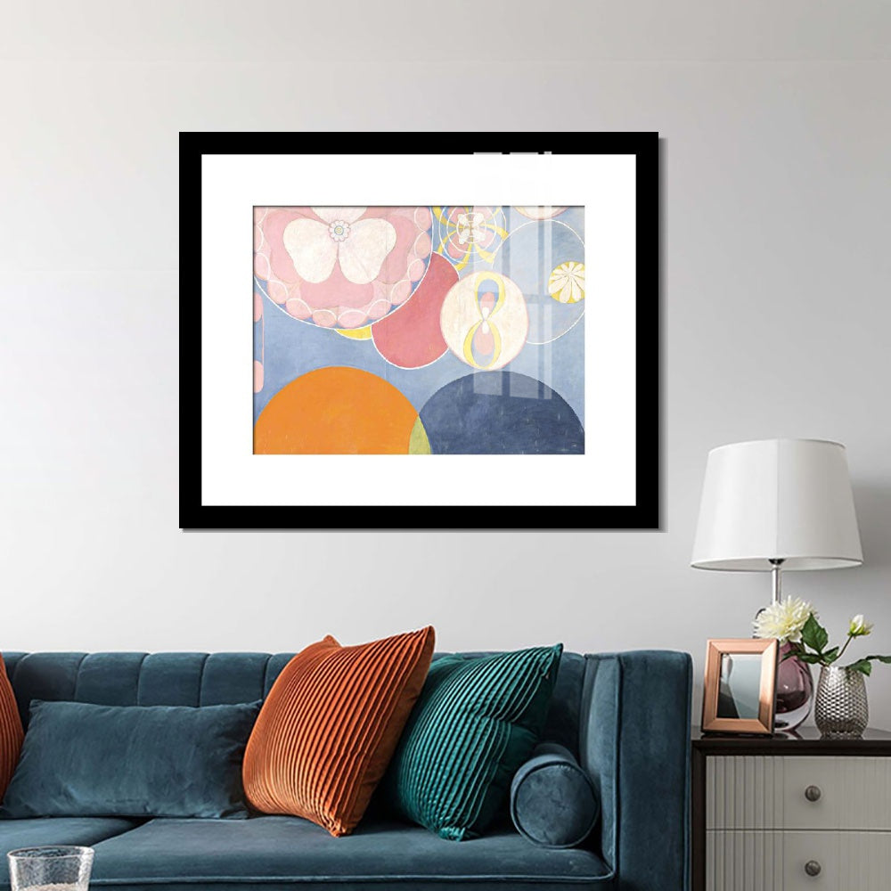 INVIN ART Framed Print Canvas Giclee Art Series#38 by Hilma Af Klint Wall Art Office