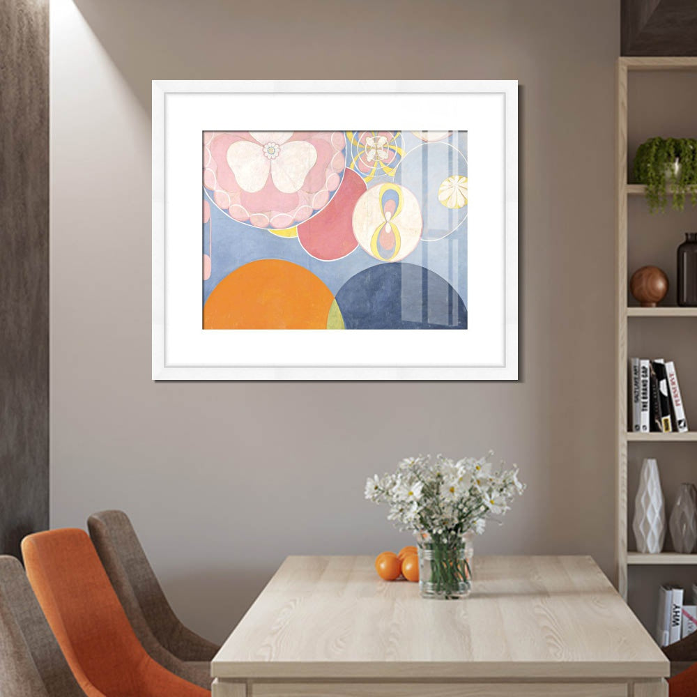 INVIN ART Framed Print Canvas Giclee Art Series#38 by Hilma Af Klint Wall Art Office