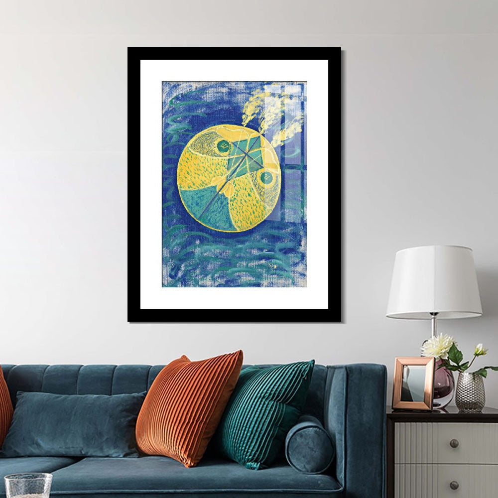 INVIN ART Framed Print Canvas Giclee Art Group i No.7 Primordial Chaos, 1907 by Hilma Af Klint Wall Art Office