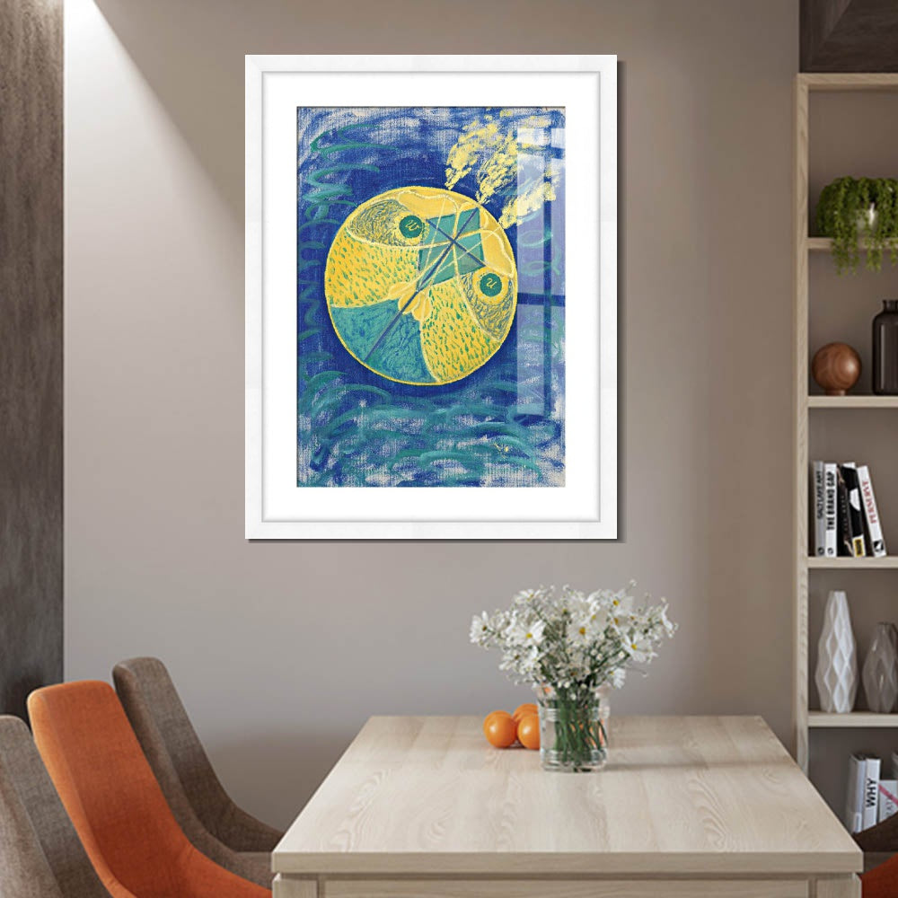 INVIN ART Framed Print Canvas Giclee Art Group i No.7 Primordial Chaos, 1907 by Hilma Af Klint Wall Art Office