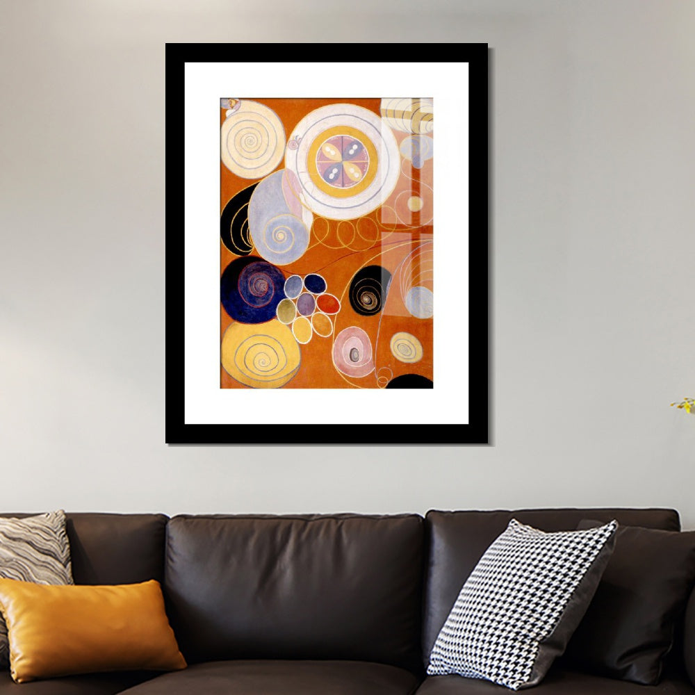 INVIN ART Framed Print Canvas Giclee Art Group iv No.3 The Ten Largest Youth, 1907 by Hilma Af Klint Wall Art Office