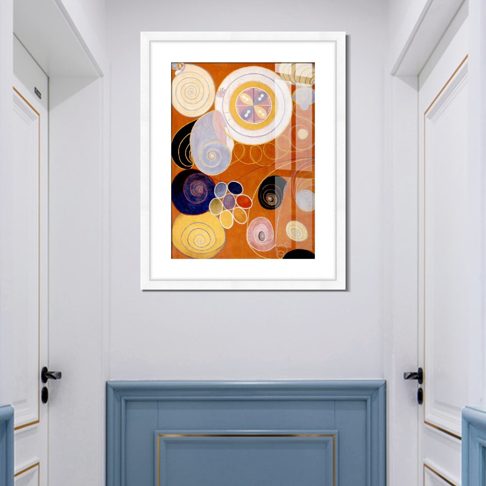 INVIN ART Framed Print Canvas Giclee Art Group iv No.3 The Ten Largest Youth, 1907 by Hilma Af Klint Wall Art Office