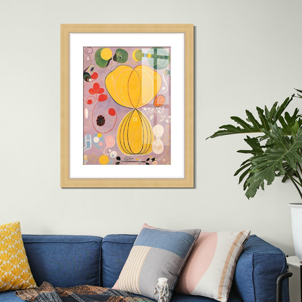 INVIN ART Framed Print Canvas Giclee Art Group Iv No.7 The Ten Lgest Adulthood, 1907 by Hilma Af Klint Wall Art Office