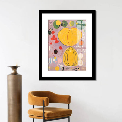 INVIN ART Framed Print Canvas Giclee Art Group Iv No.7 The Ten Lgest Adulthood, 1907 by Hilma Af Klint Wall Art Office Living Room Home Decorations