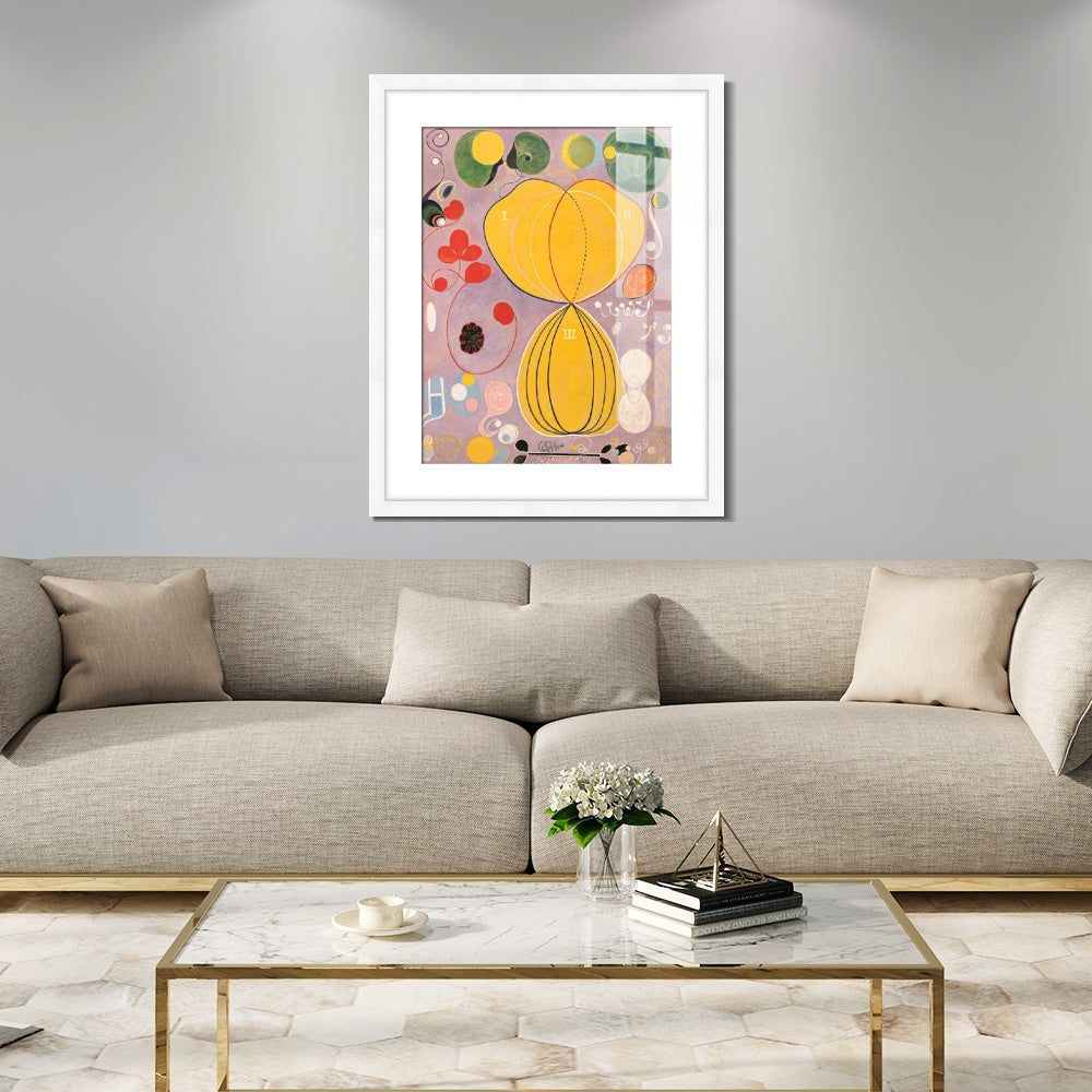 INVIN ART Framed Print Canvas Giclee Art Group Iv No.7 The Ten Lgest Adulthood, 1907 by Hilma Af Klint Wall Art Office