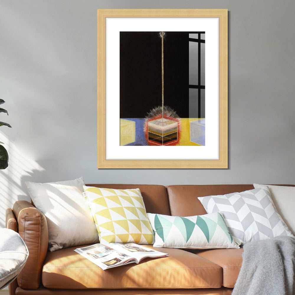 INVIN ART Framed Print Canvas Giclee Art Group-ix No.3 The Dove, 1915 by Hilma Af Klint Wall Art Office