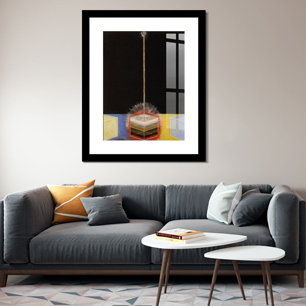 INVIN ART Framed Print Canvas Giclee Art Group-ix No.3 The Dove, 1915 by Hilma Af Klint Wall Art Office