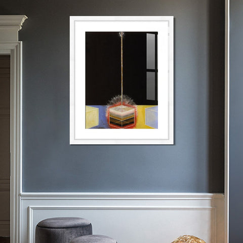 INVIN ART Framed Print Canvas Giclee Art Group-ix No.3 The Dove, 1915 by Hilma Af Klint Wall Art Office Living Room Home Decorations