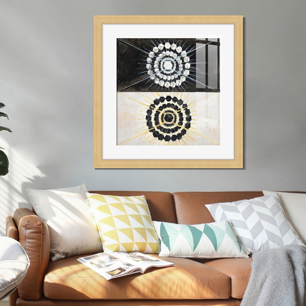 INVIN ART Framed Print Canvas Giclee Art Group ix Suw No 8 The Swan No.8,1915 by Hilma Af Klint Wall Art Office