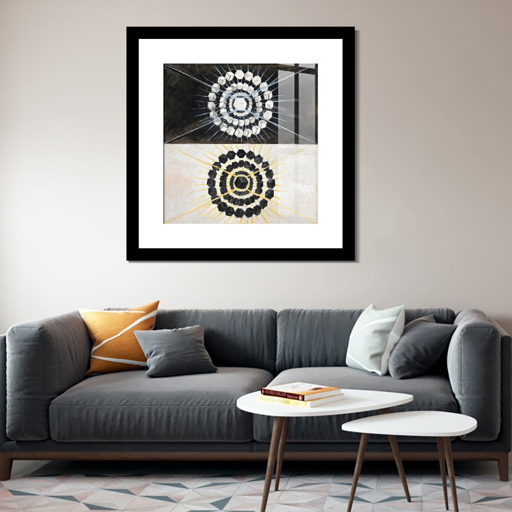 INVIN ART Framed Print Canvas Giclee Art Group ix Suw No 8 The Swan No.8,1915 by Hilma Af Klint Wall Art Office