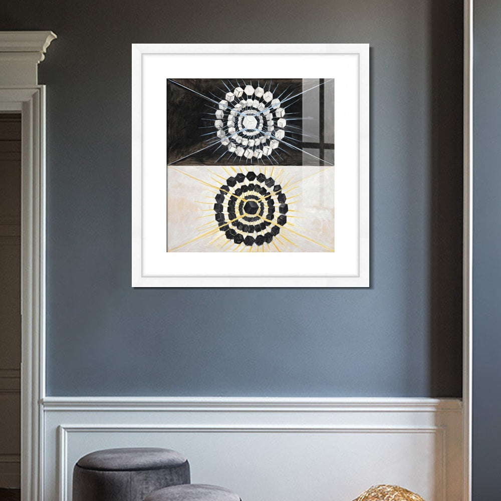 INVIN ART Framed Print Canvas Giclee Art Group ix Suw No 8 The Swan No.8,1915 by Hilma Af Klint Wall Art Office