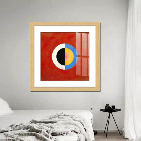 INVIN ART Framed Print Canvas Giclee Art Group Ix Suw No.17 1915 The Swan No.17,1915 by Hilma Af Klint Wall Art Office Living Room Home Decorations
