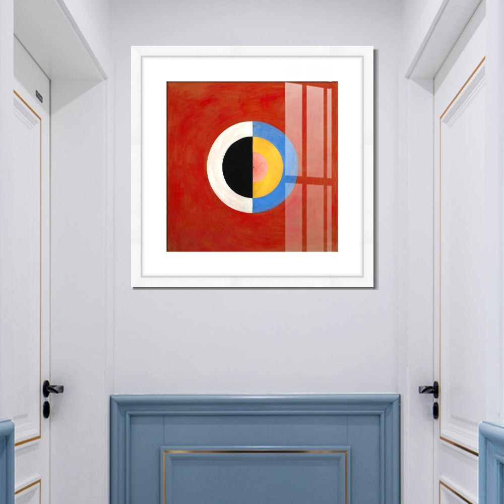 INVIN ART Framed Print Canvas Giclee Art Group Ix Suw No.17 1915 The Swan No.17,1915 by Hilma Af Klint Wall Art Office