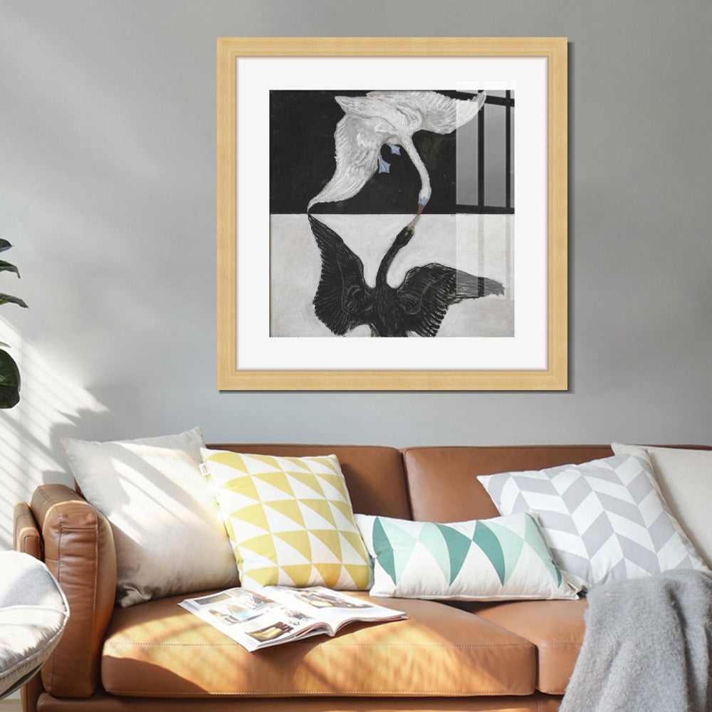 INVIN ART Framed Print Canvas Giclee Art Group ix Suw The Swan No 1,1915 by Hilma Af Klint Wall Art Office