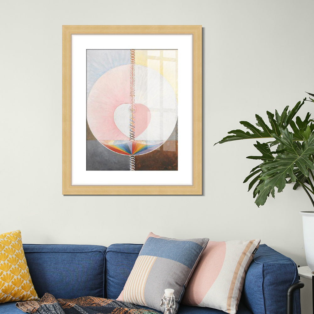 INVIN ART Framed Print Canvas Giclee Art Group IX/UW, No. 25, The Dove, No. 1, 1915 by Hilma Af Klint Wall Art Office