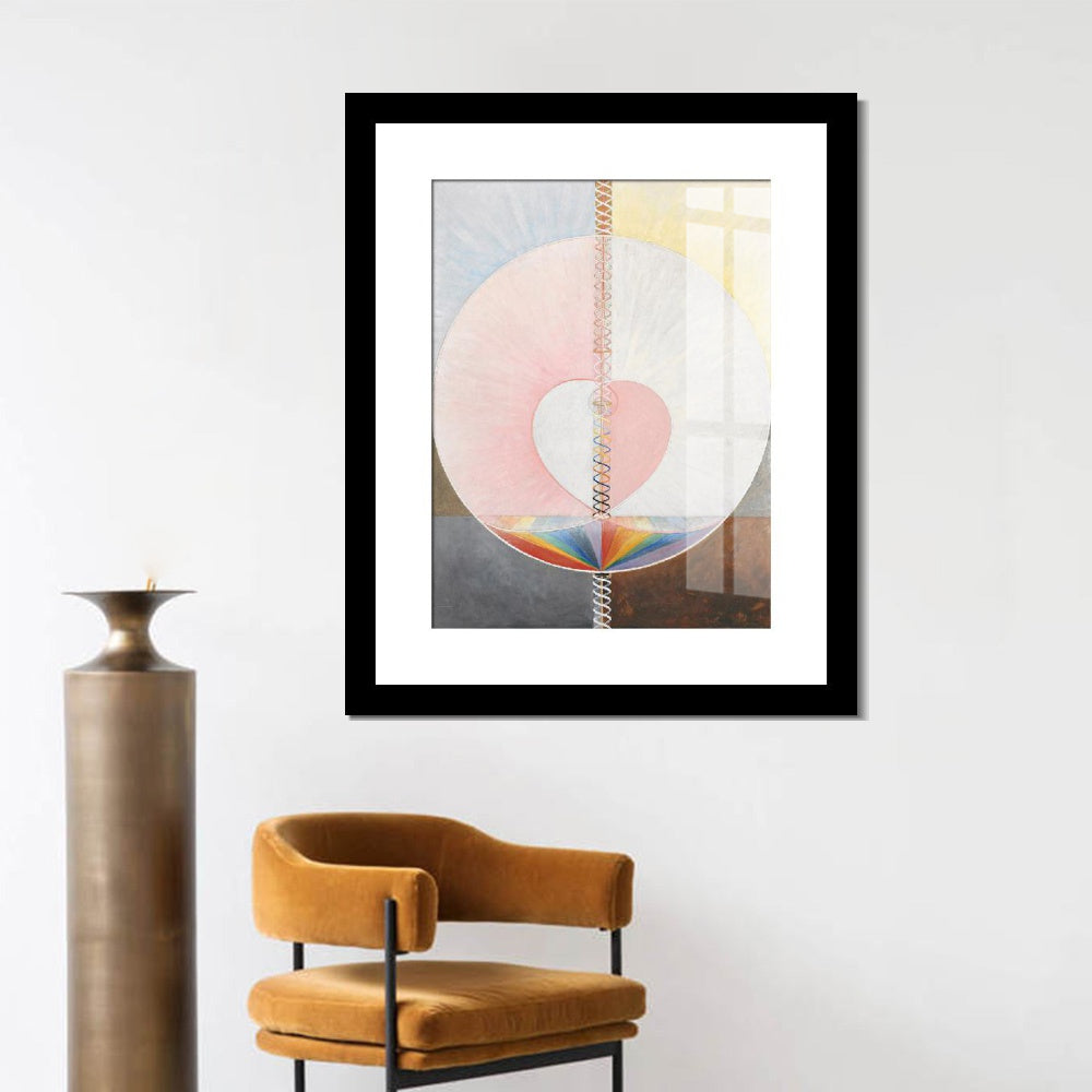 INVIN ART Framed Print Canvas Giclee Art Group IX/UW, No. 25, The Dove, No. 1, 1915 by Hilma Af Klint Wall Art Office