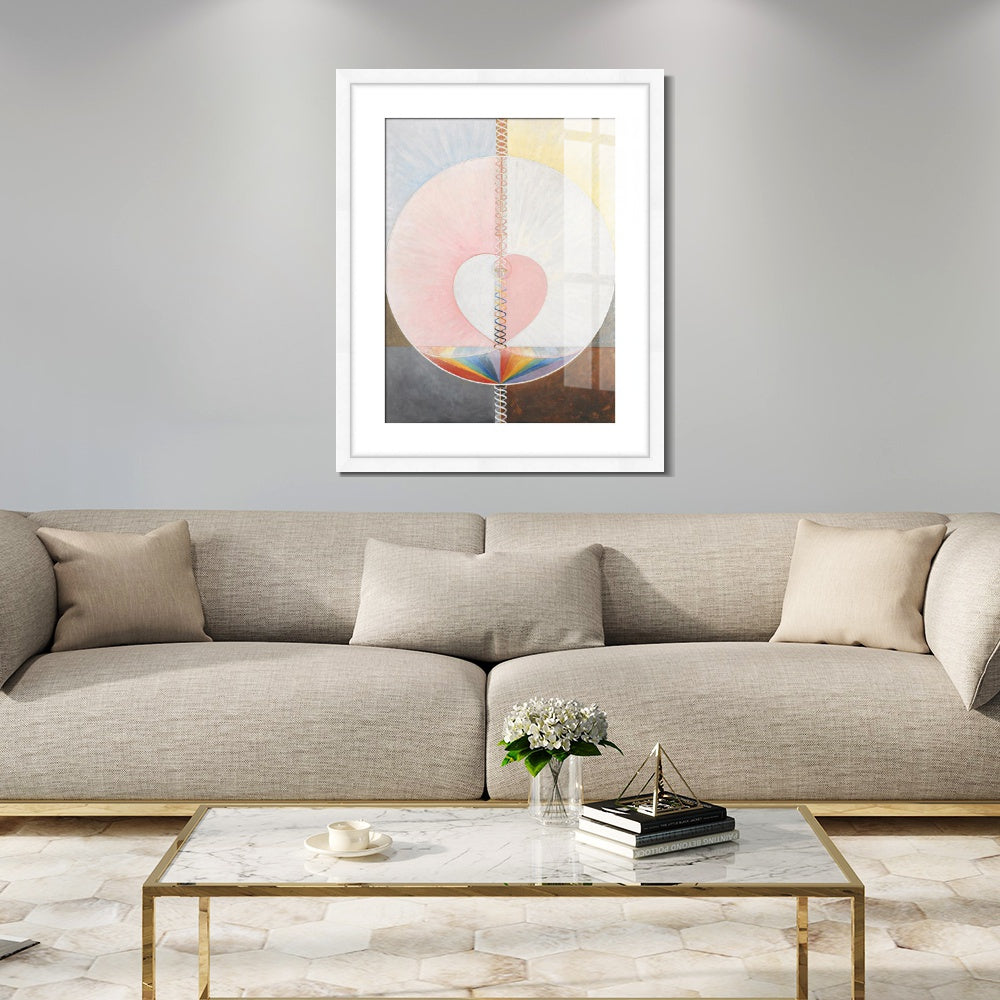 INVIN ART Framed Print Canvas Giclee Art Group IX/UW, No. 25, The Dove, No. 1, 1915 by Hilma Af Klint Wall Art Office