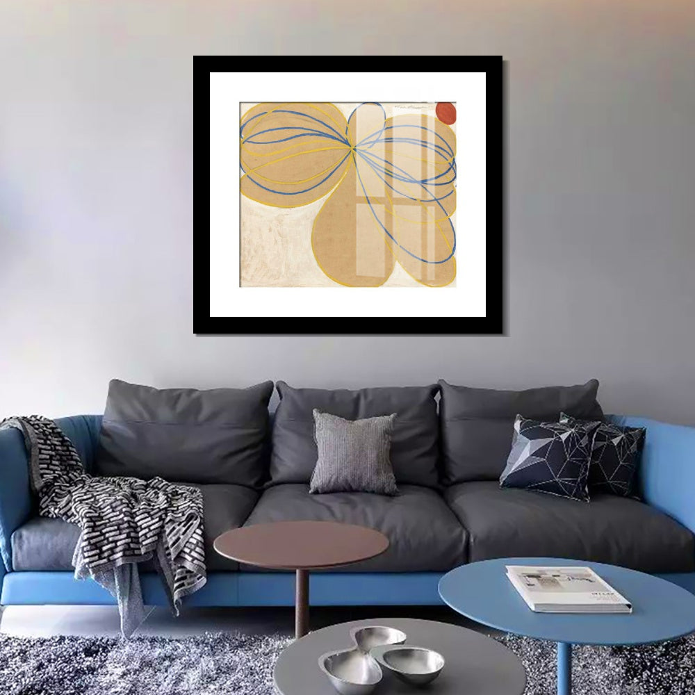 INVIN ART Framed Print Canvas Giclee Art the seven-pointed star no.1,1908 by Hilma Af Klint Wall Art Office