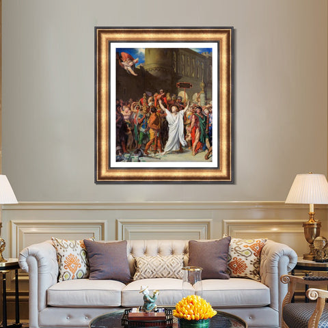 INVIN ART Framed Canvas Art Giclee Print Series#003 by Jean Auguste Dominique Ingres Wall Art Living Room Home Office Decorations