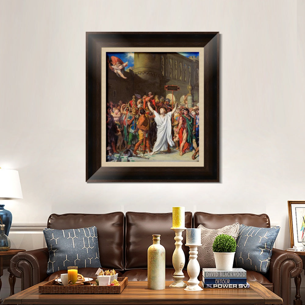INVIN ART Framed Canvas Art Giclee Print Series#003 by Jean Auguste Dominique Ingres Wall Art