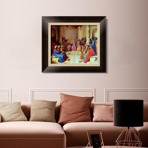INVIN ART Framed Canvas Art Giclee Print Series#010 by Jean Auguste Dominique Ingres Wall Art Living Room Home Office Decorations